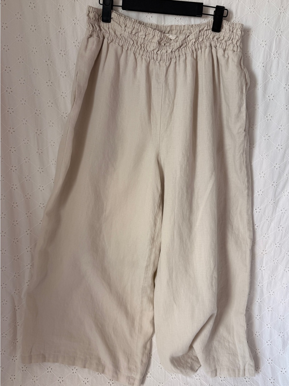 Anthropologie Somerset Wide-Leg Linen Pants — sand - Picture 9 of 10